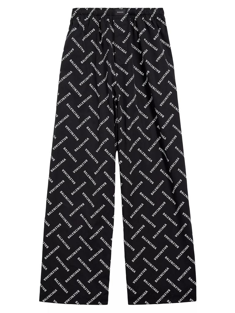 Balenciaga Logomania All Over Pyjama Pants BLACK 46-36