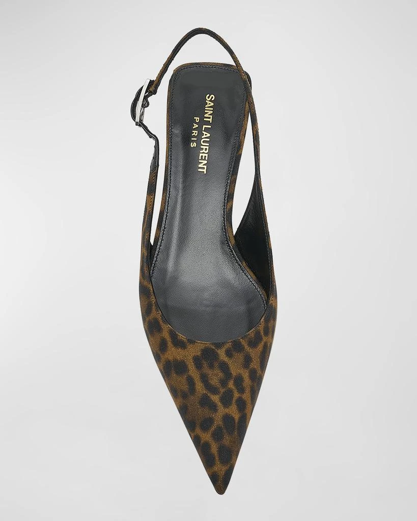 Yves Saint Laurent Cherish Leopard Slingback Pumps 5
