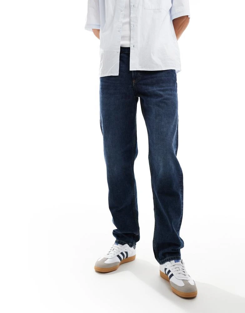 LEE Lee Oscar relaxed tapered fit jeans in dark wash 4