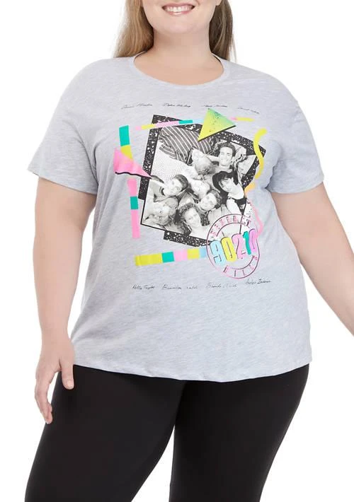 Cabana by Crown & Ivy™ By Crown Ivy Plus Size Short Sleeve Oversized Graphic T Shirt 1