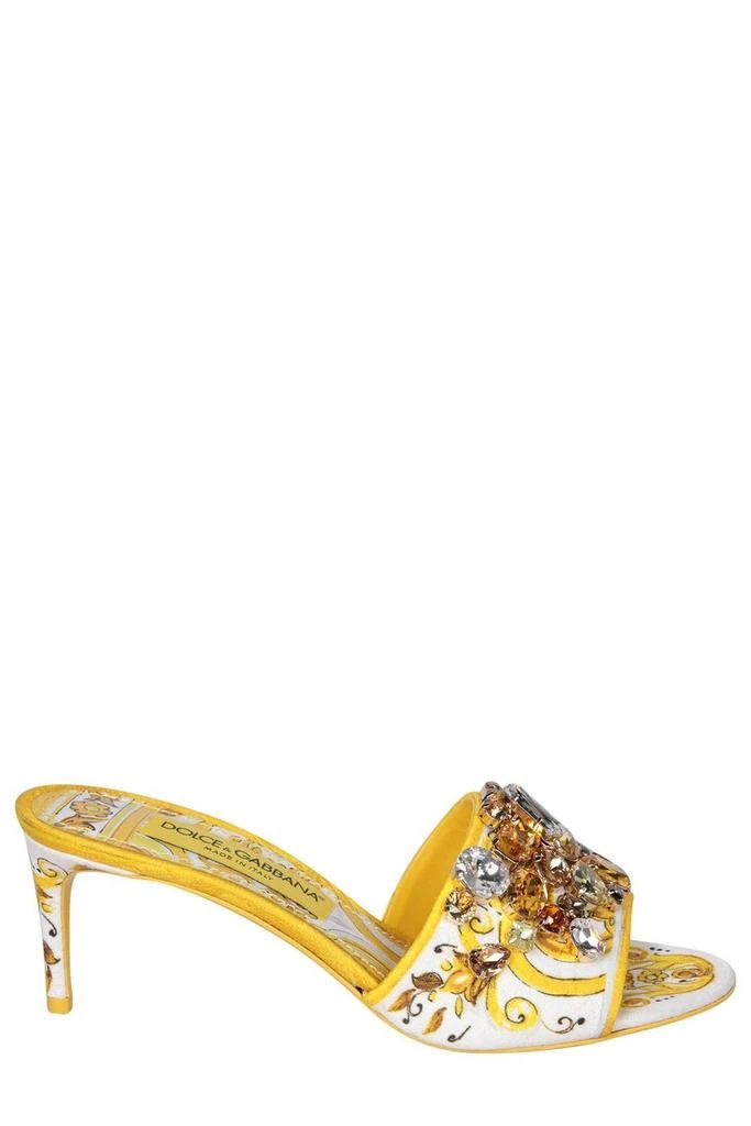 Dolce & Gabbana Dolce & Gabbana Majolica Printed Brocade Mules 1