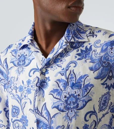ETRO Paisley linen bowling shirt 5