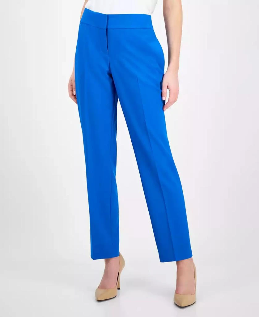 Le Suit Women's Crepe One-Button Straight-Leg Pantsuit Set, Regular & Petite 7