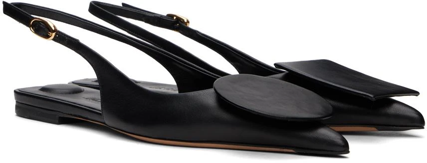 JACQUEMUS Black Les Classiques 'Les slingbacks Duelo plates' Ballerina Flats 4