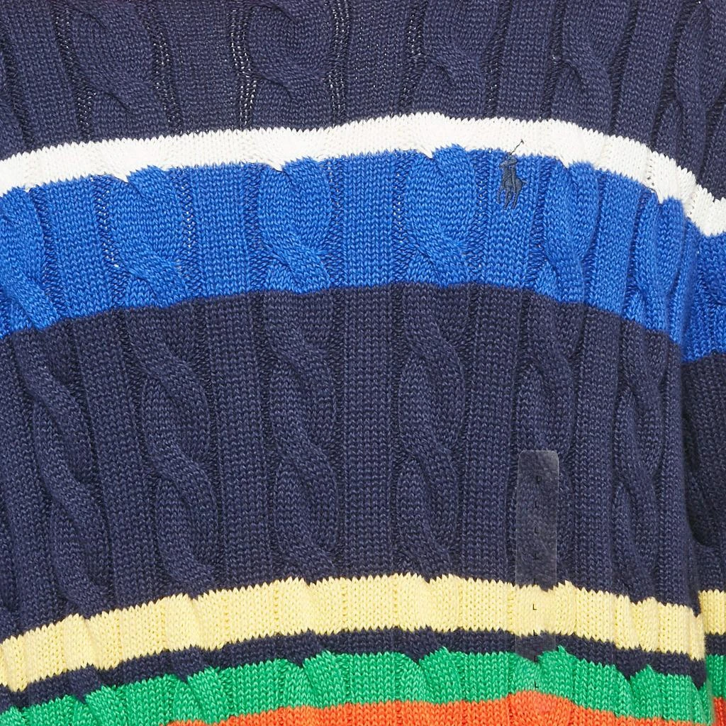 Ralph Lauren Polo Ralph Lauren Blue Striped Cable Knit Sweater L 3