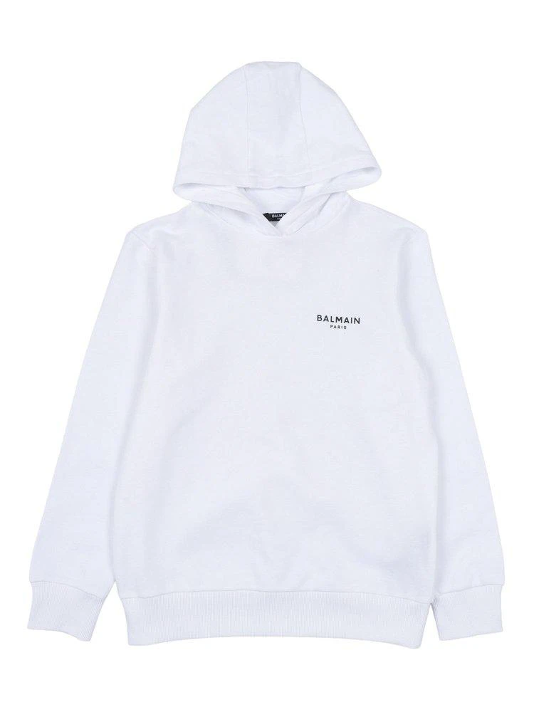 Balmain Balmain Kids Logo Printed Long-Sleeved Hoodie