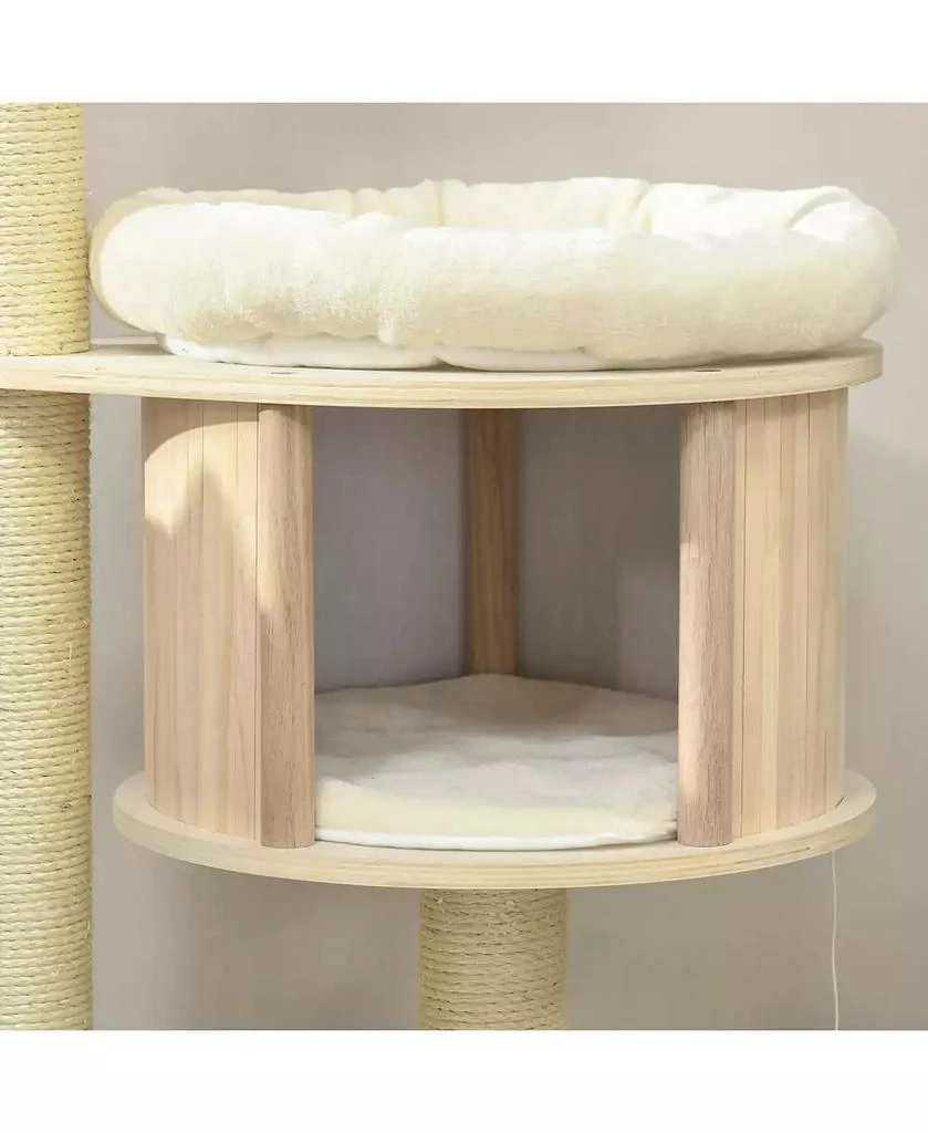 Zeus 
Ruta PawHut 3 Level Cat Tree Sisal Posts Badminton Toy Soft Cushions Play Areas 4