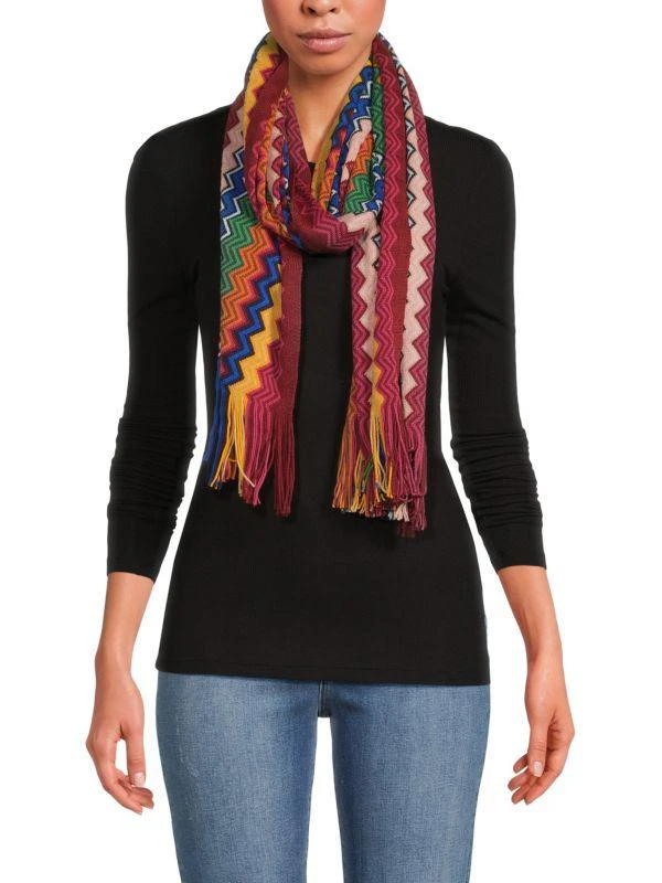 Missoni Chevron Wool Blend Scarf 1