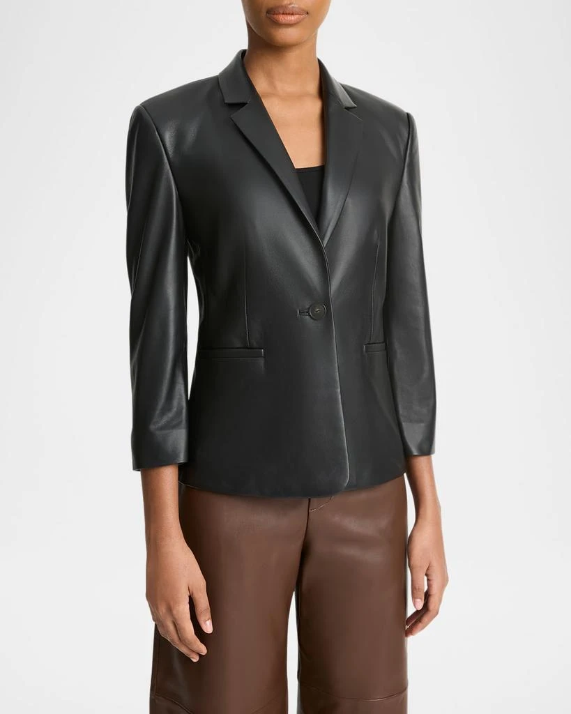 Vince Shrunken Leather Blazer 4