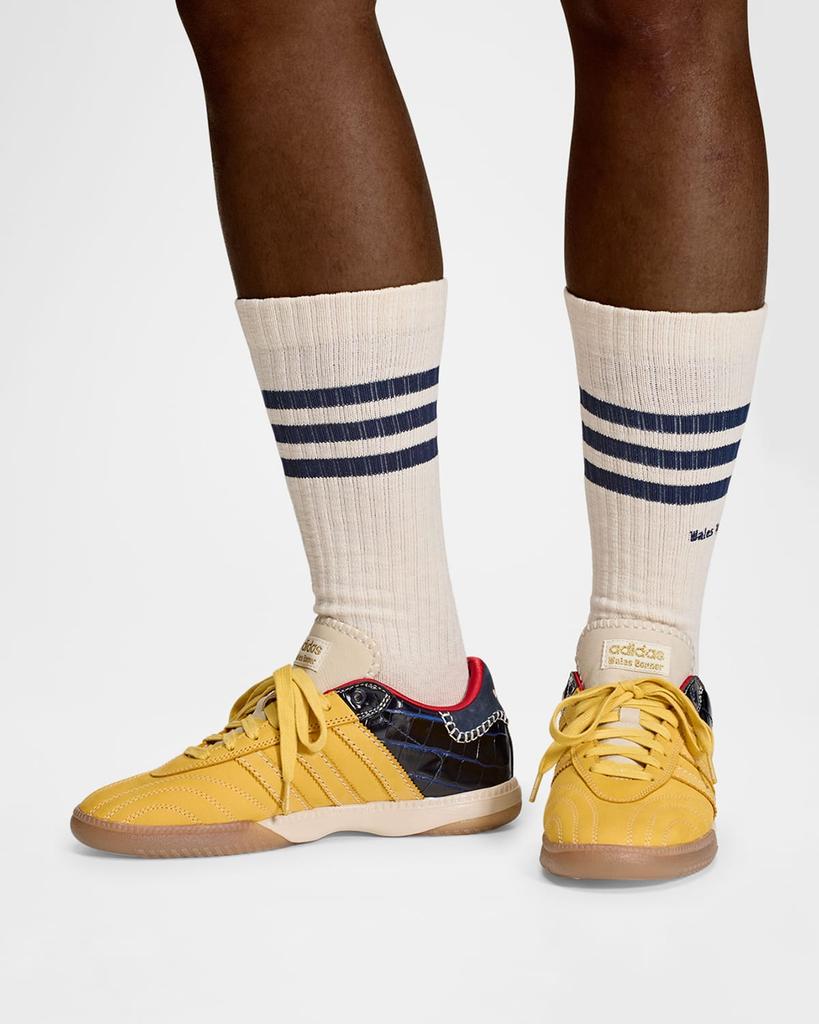 Adidas x Wales Bonner Men's Samba Suede and Croc-Effect Low-Top Sneakers