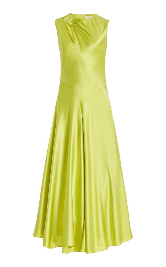 ROKSANDA ROKSANDA - Alma Silk-Satin Midi Dress - Yellow - UK 4 - Moda Operandi