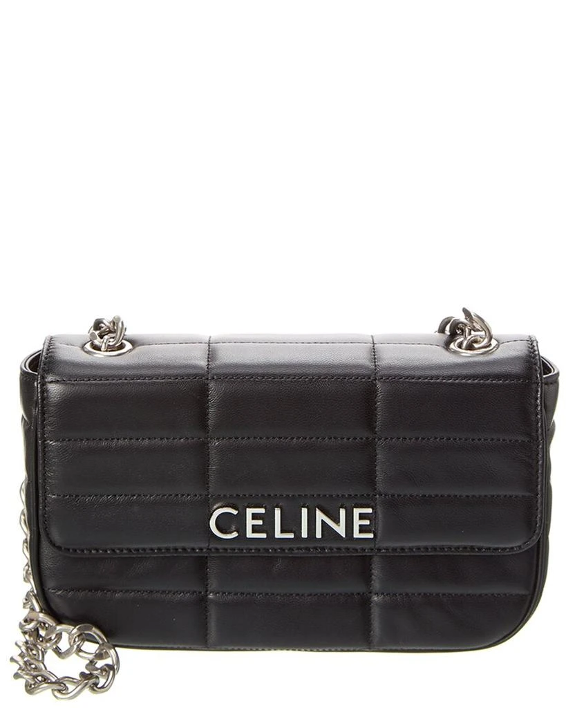 Celine CELINE Monochrome Quilted Leather Shoulder Bag 1