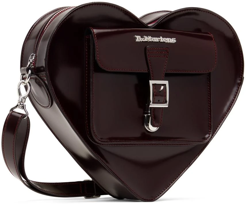 Dr. Martens Burgundy Heart Shaped Backpack 2