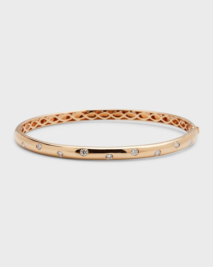 Memoire 18k Rose Gold 9-Diamond Oval Bangle