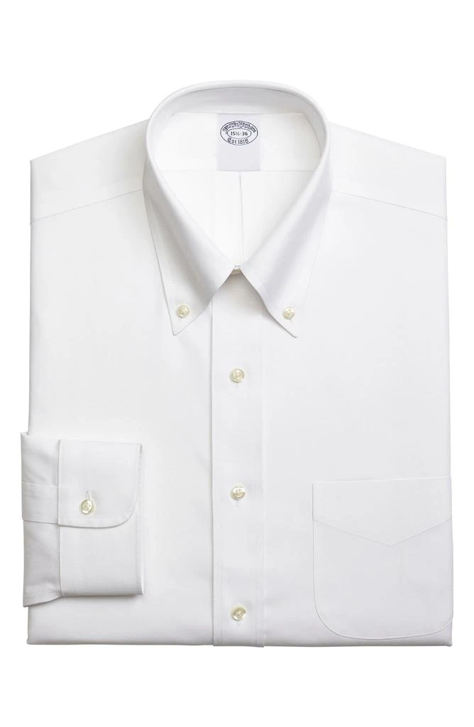 Brooks Brothers Solid Non-Iron Regular Fit Dress Shirt 1