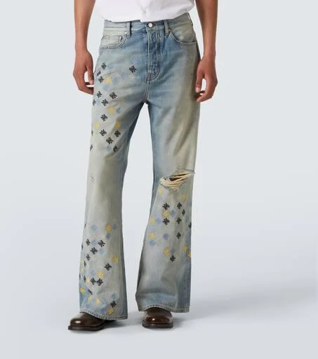 AMIRI Ma Quad embroidered flared jeans 3
