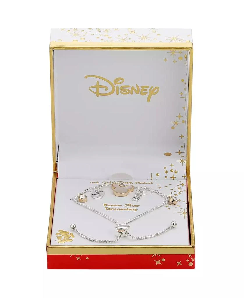 Disney Crystal Mickey Mouse Charm Bolo Bracelet (0.43 ct. t.w. / 0.01 ct. t.w.) in 14K Gold Flash Plated 2