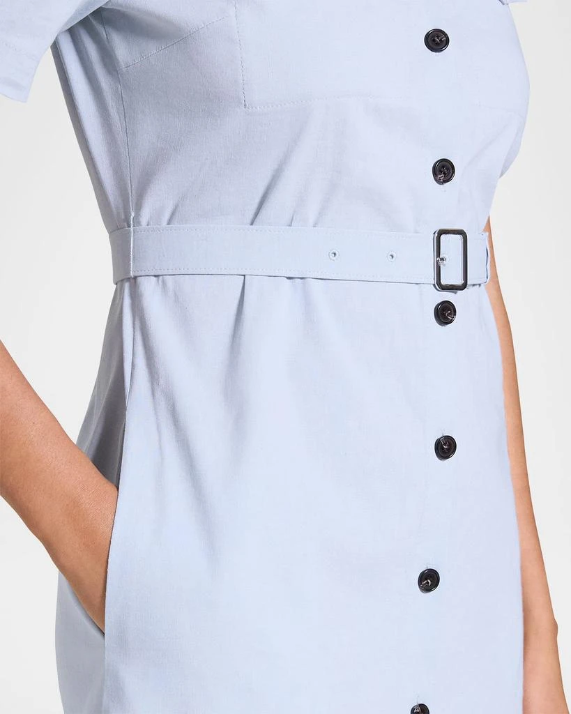 Theory Crunch Linen Military Shirtdress 5