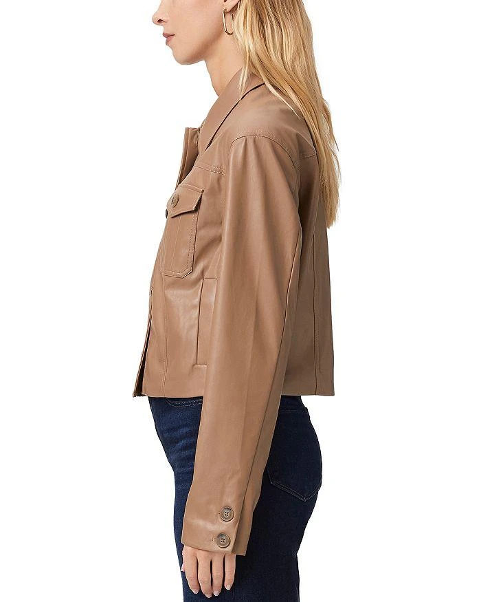 Paige Fenwick Faux Leather Button Front Jacket 4