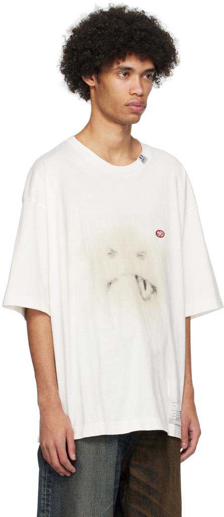Maison MIHARA YASUHIRO White Smily Face T-Shirt