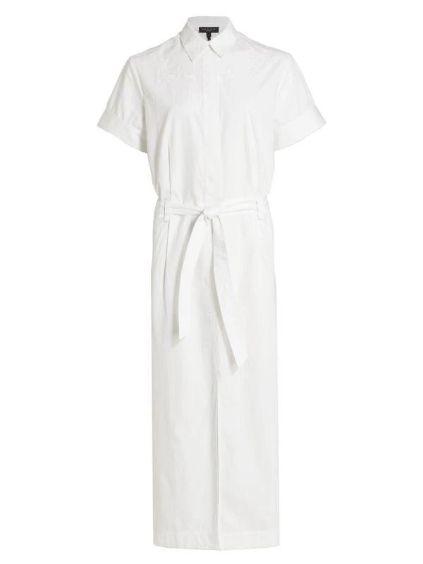 Rag & Bone Jade Embroidered Belted Shirt Dress 6
