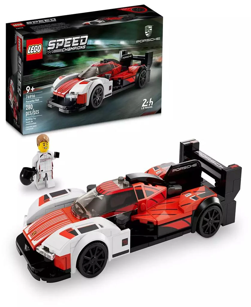 LEGO Speed 76916 Champions Porsche 963  Toy Sports Car Building Set with Minifigure 1