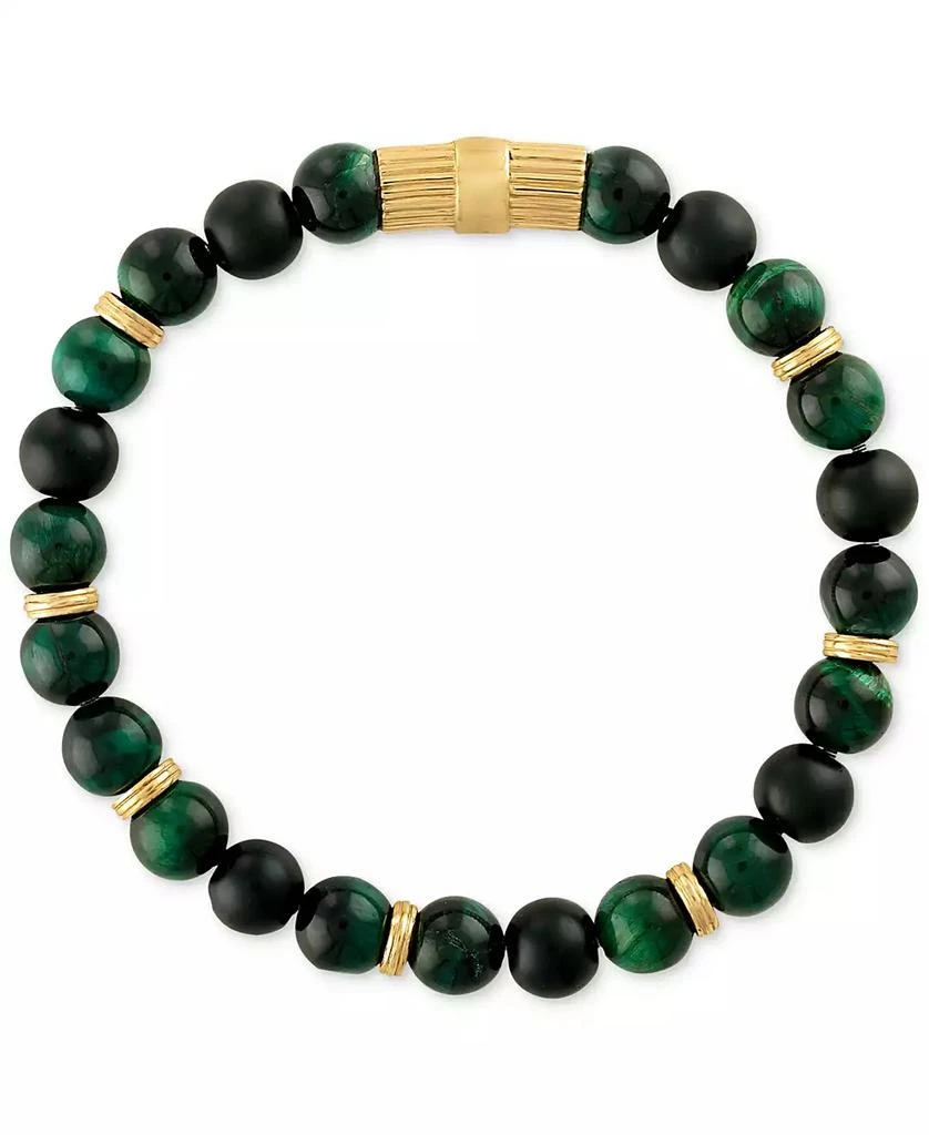 Esquire Men's Jewelry Multicolor Tiger Eye Beaded Stretch Bracelet
