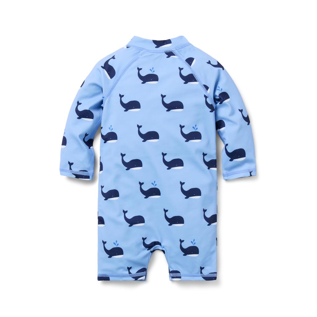 Janie and Jack Whale Rashguard One-Piece Swim (Infant)