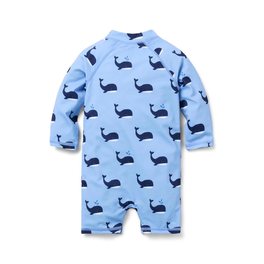 Janie and Jack Whale Rashguard One-Piece Swim (Infant) 2