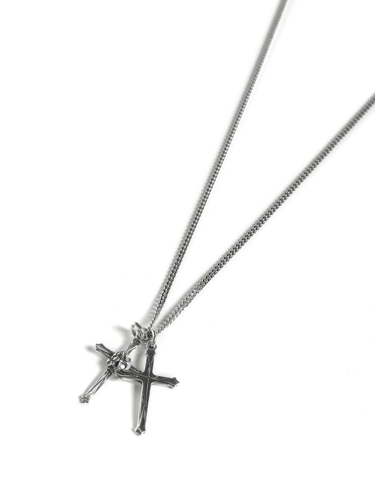 ネックレス・チョーカー emanuele bicocchi NEW DOUBLE CROSS NECKLACE SMALL Cross-Necklace