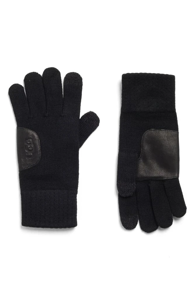 UGG Leather Patch Knit Gloves 1