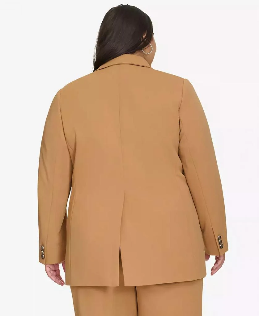 Calvin Klein Plus Size Single-Button Padded-Shoulder Blazer 2