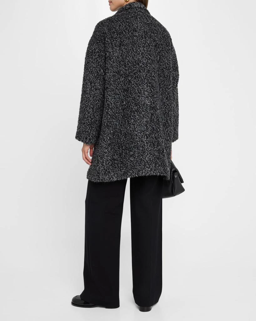 Eileen Fisher Petite Stand-Collar Curly Alpaca Wool Coat 3