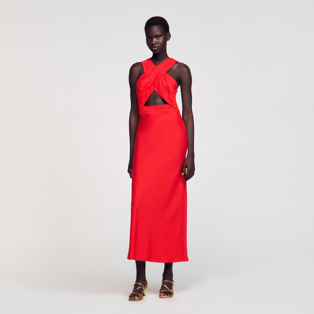 Sandro Maxi wraparound dress
