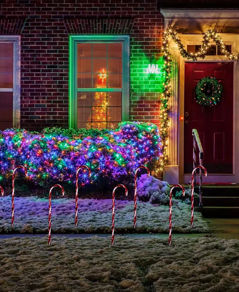 Northlight LED Lighted Candy Cane Outdoor Pathway Markers, Set of 8 5