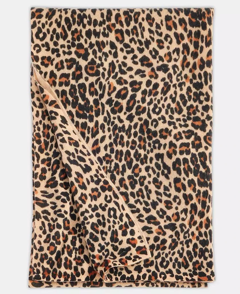 Charter Club Women's 100% Cashmere Leopard-Print Oversized Scarf, Macy's Exclusive 2