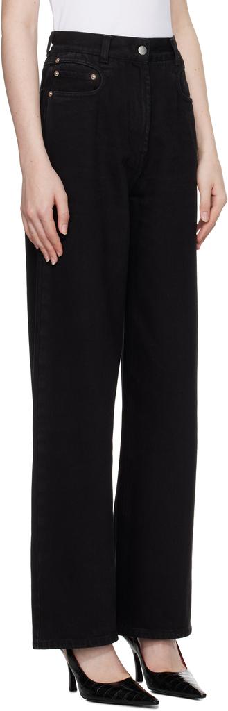Beaufille Black Elipse Wide Leg Jeans