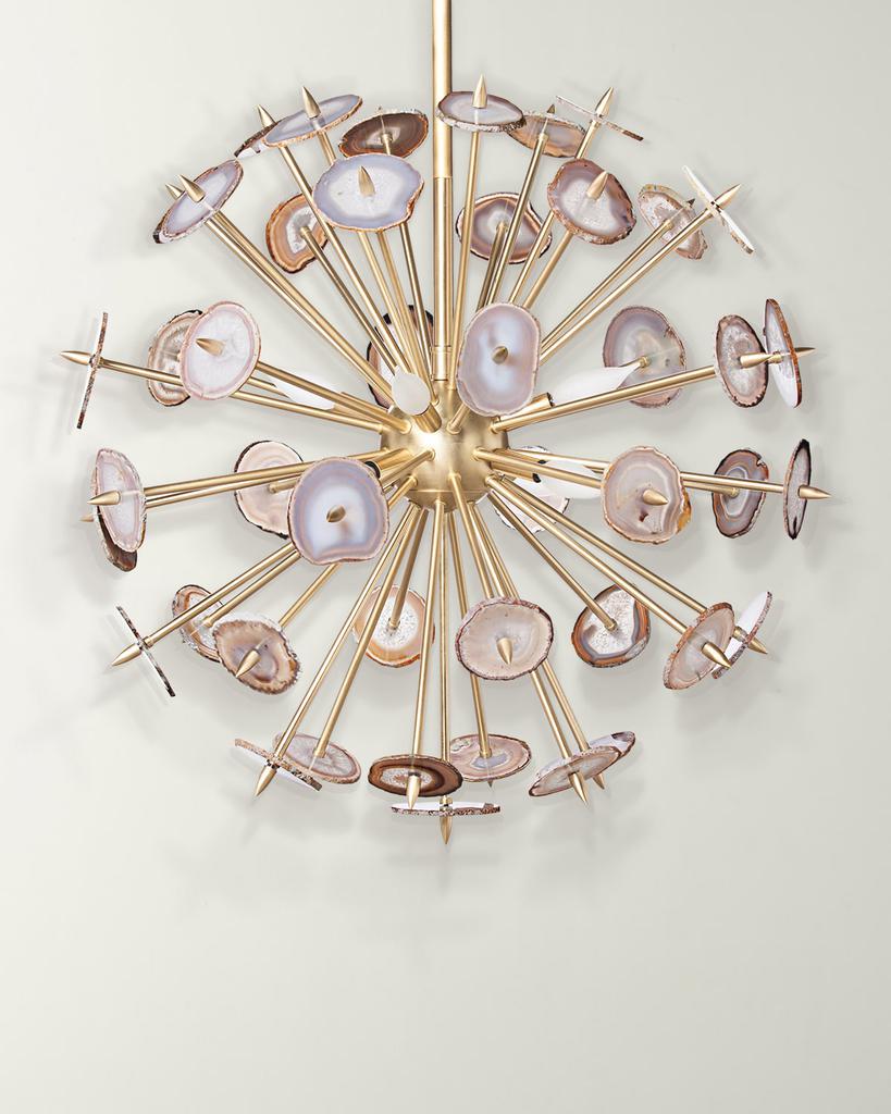 William D Scott Agate Burst Chandelier