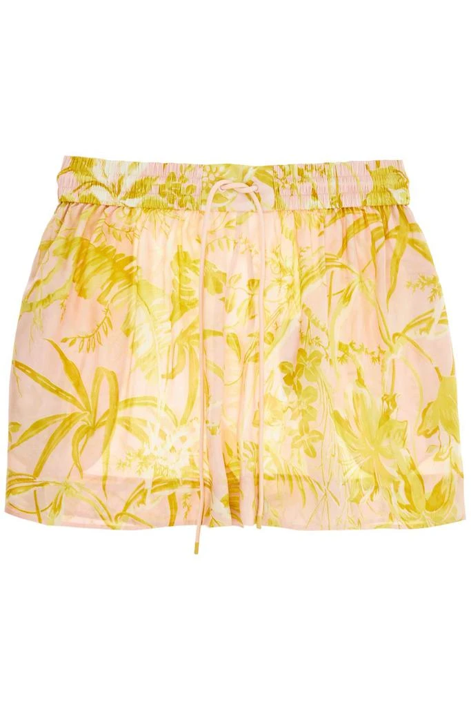 ZIMMERMANN floral silk voile shorts 1