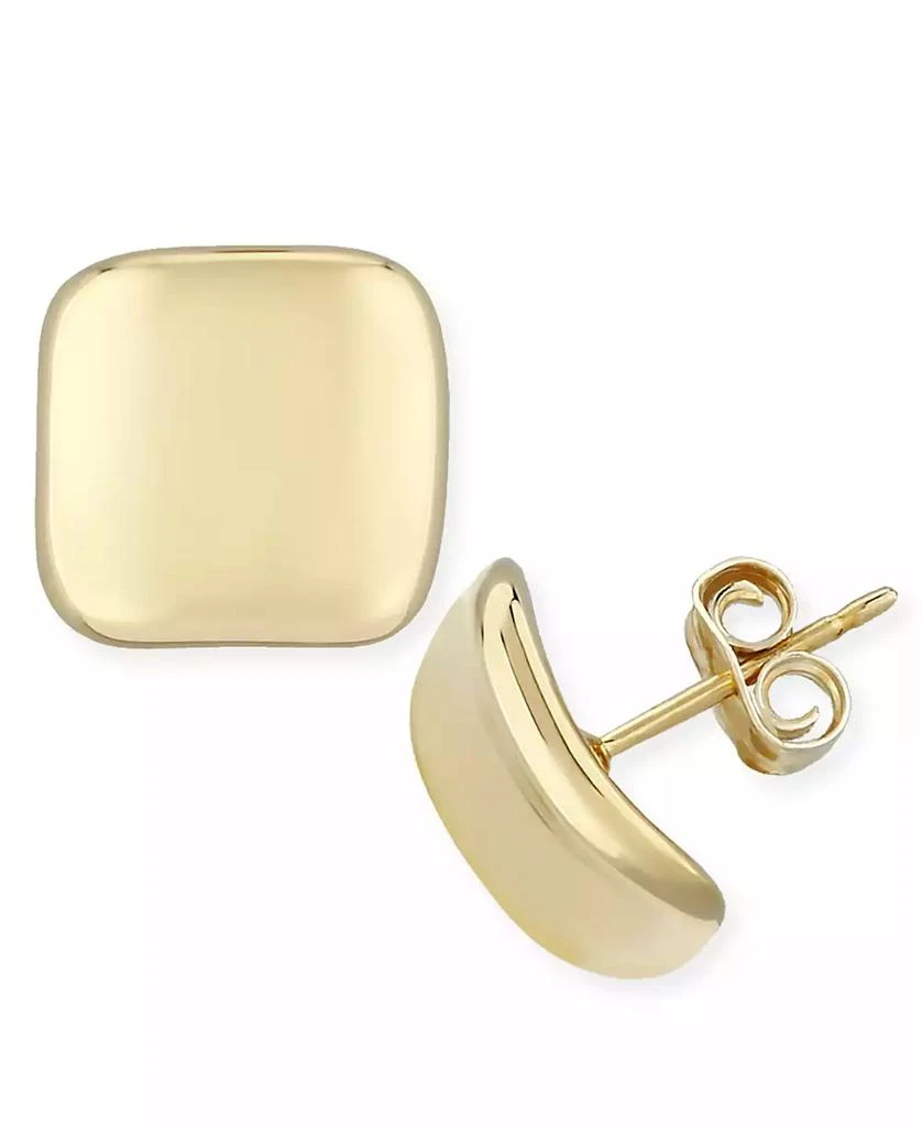 Macy's Dapped Square Stud Earrings Set in 14k Yellow Gold (10mm) 1
