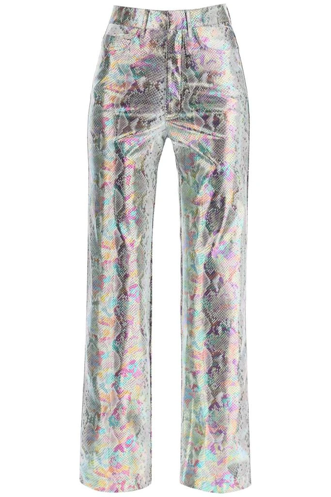 ROTATE Birger Christensen 'rotie' snake-embossed pants 1