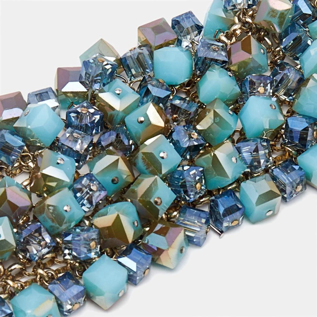 ETRO Etro Crystal Cluster Gold Tone Bracelet 3