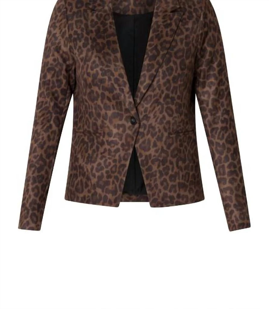 yest Clarissa Blazer In Multi Leopard 3