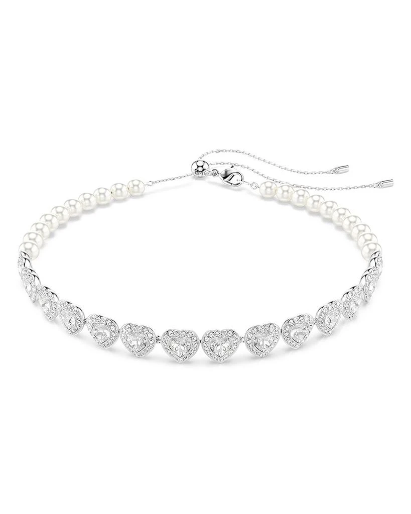 Swarovski Ariana Grande Crystal Heart Halo Tennis Choker Necklace, 11.75-17.375" 1