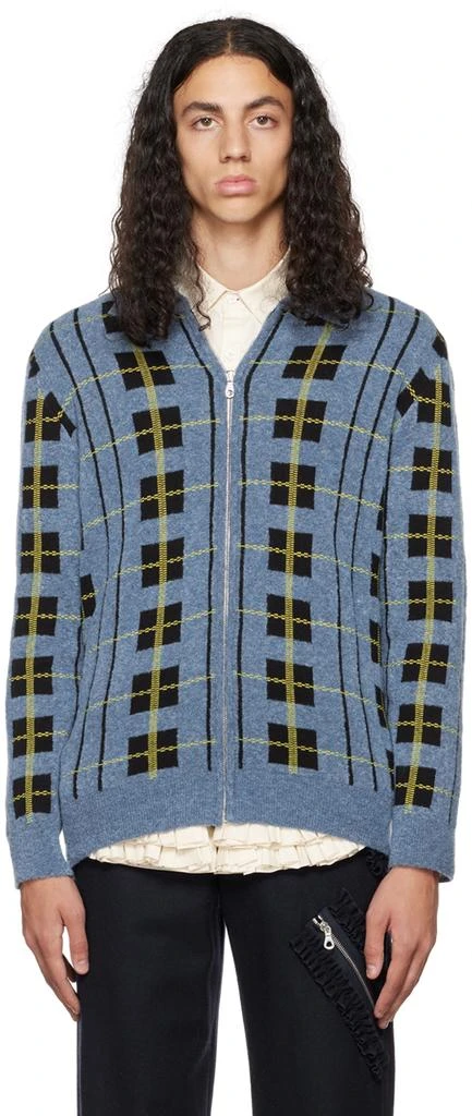 Molly Goddard Blue Logan Cardigan 1