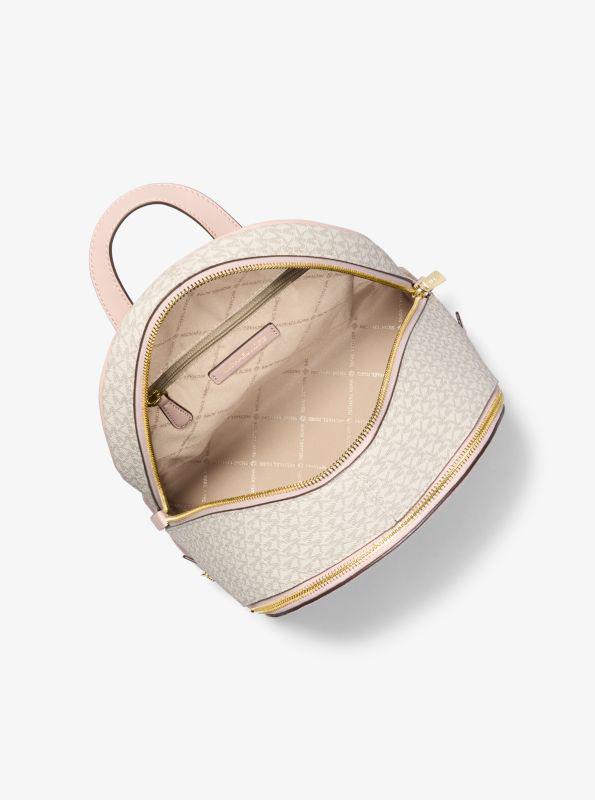 Michael Kors Rhea Medium Color-Block Signature Logo Backpack