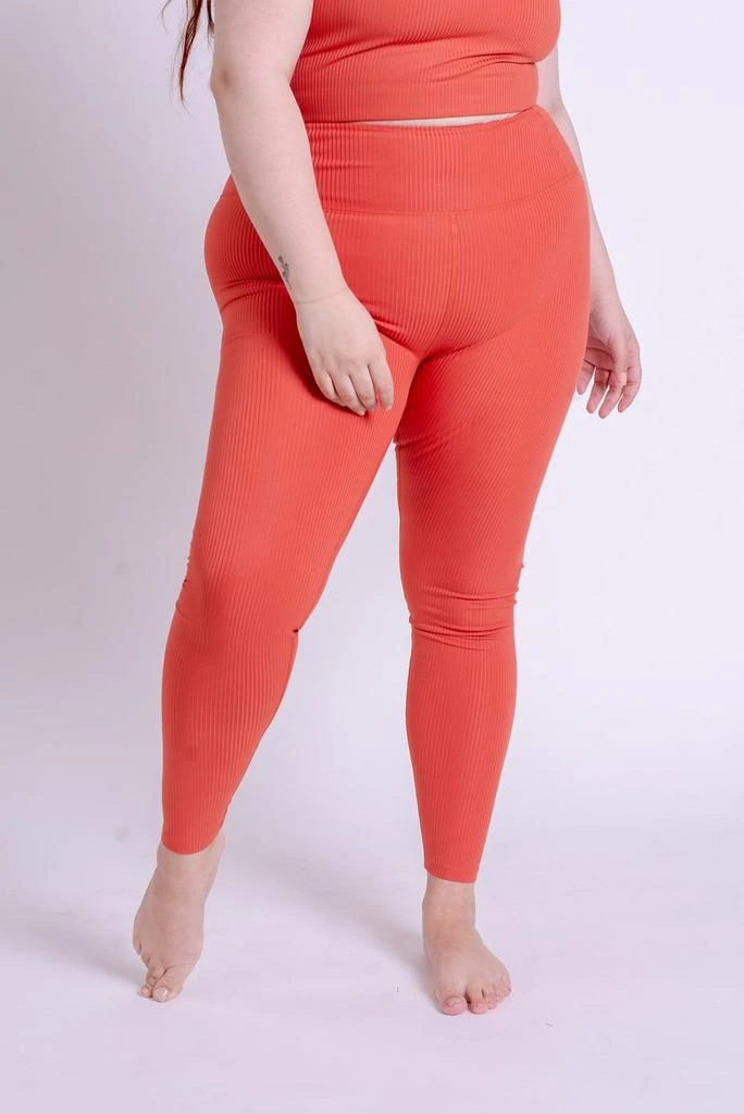 Girlfriend Collective Legging - Rib High-Rise Legging - Argile Rouge 4