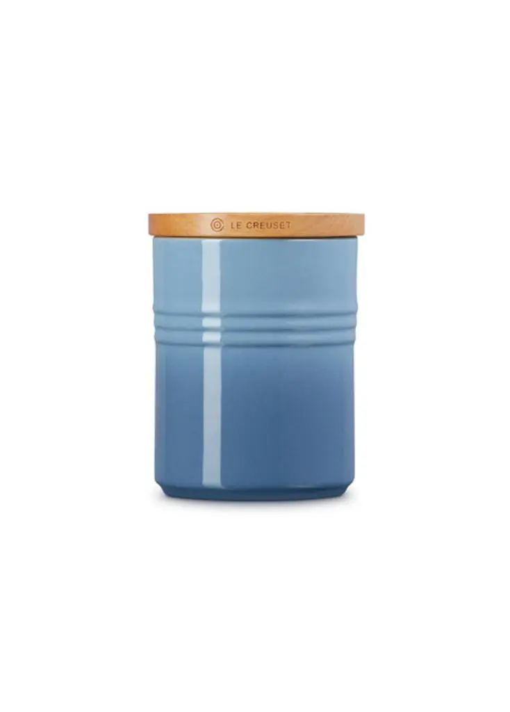 Le Creuset Stoneware medium storage jar with wooden lid 3