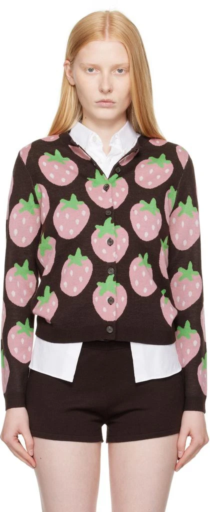 Sandy Liang Brown Eddie Cardigan