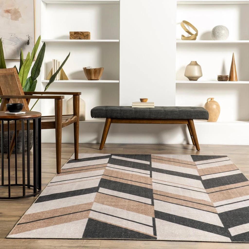 nuLOOM Rita Chevron Machine Washable Area Rug 3